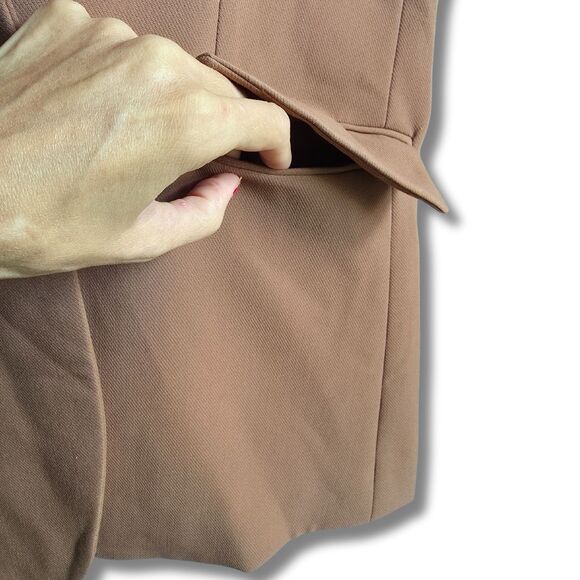 NWT Rachel Zoe Camel Sleeveless Blazer Vest M - Picture 5 of 8